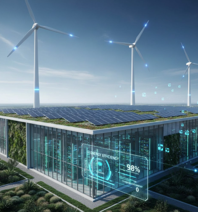 Modern data center powered by renewable energy