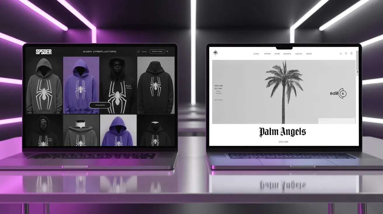 SP5DER Website vs Palm Angels Official Website: The Ultimate Guide for Fashion Lovers