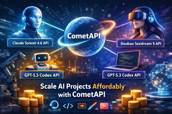Scale AI Projects Using Claude Sonnet 4.6 API, GPT-5.3 Codex API & Doubao Seedream 5 API Through Affordable CometAPI